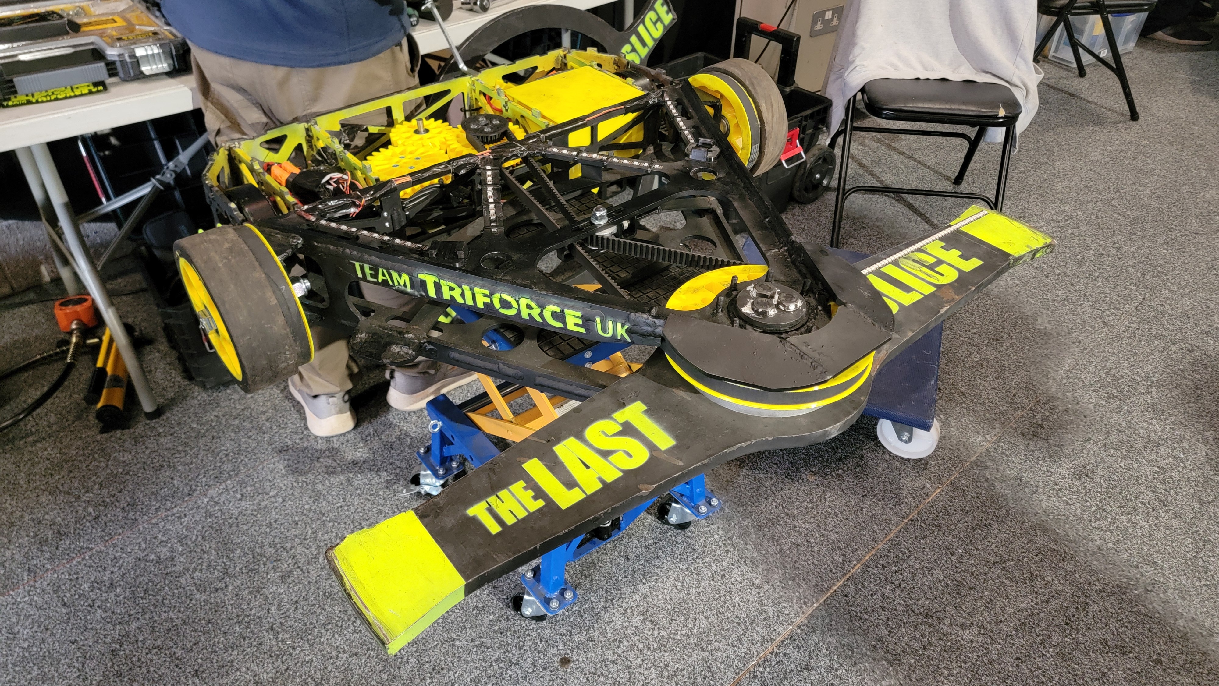 The Last Slice in the pits, ready for action